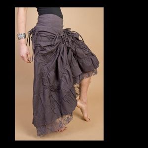 Mishu Victorian Summer Skirt in plum size S/M
